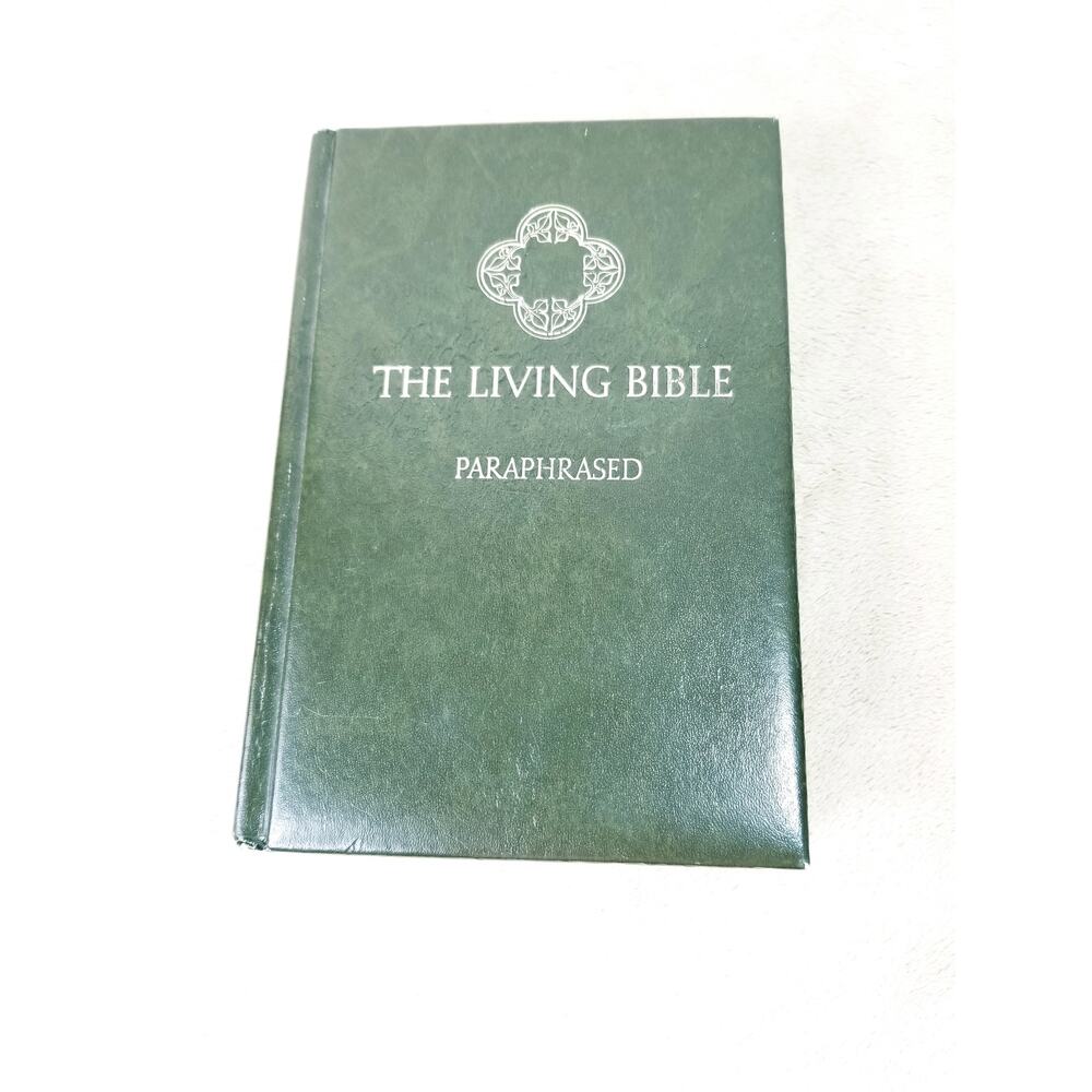 The Living Bible Paraphrased Tyndale 1972 Printed USA Green Hardcover Vintage